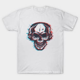 Skull music glitch T-Shirt